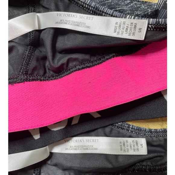 VSX Sport Victoria's Secret Sports Bras Large Set of 2 Stretch Racerback Gray - Picture 4 of 7